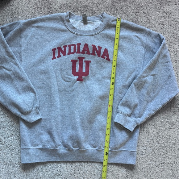 Indiana University Hoosiers IU Crewneck Sweatshirt Gray Size L - Picture 6 of 8